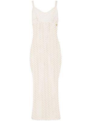 Dolce & Gabbana robe en crochet à coupe mi-longue - Tons neutres