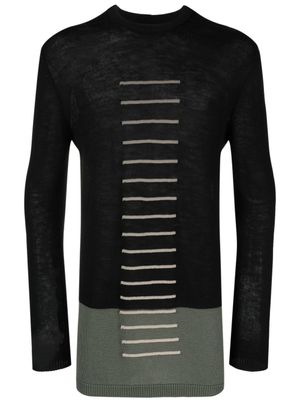 Rick Owens pull oversize à col rond - Noir