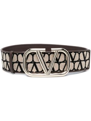 Valentino Garavani ceinture Toile Iconographe en jacquard - Marron