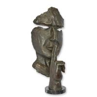 A BRONZE SCULPTURE "SPEAK NO EVIL"