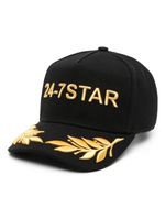 DSQUARED2 casquette 24-7 STAR en coton - Noir DSQUARED2 casquette 24-7 STAR en coton - Noir