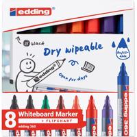 Whiteboardmarker edding 360 rond 1.5-3mm ass | 6 stuks