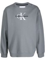 Calvin Klein Jeans sweat à logo brodé - Gris