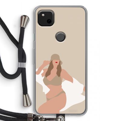One of a kind: Pixel 4a Transparant Hoesje met koord