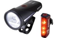 Sigma Verlichtingset Aura 100 USB koplamp + Blaze Link achterlicht