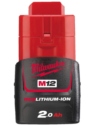Milwaukee M12 B2 Accu (12 V / 2.0Ah Redlithium-Ion) - 4932430064