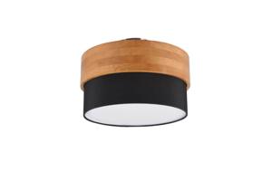 Trio Ø 30cm plafondlamp Seasons hout met zwart 611500202