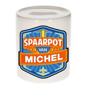 Vrolijke kinder spaarpot voor Michel   -