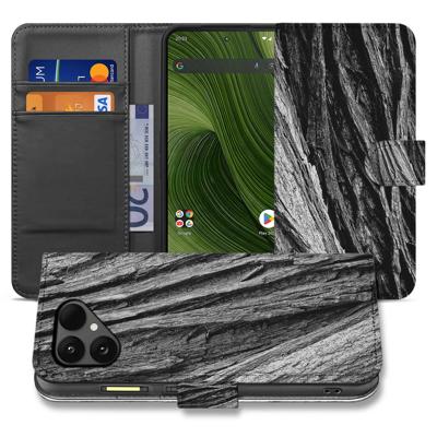 Fairphone 6 | High-Quality Premium | Bookcase | Hoesje with Boomschors Grijs Rustiek Design