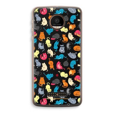 Kleurrijke katten: Motorola Moto Z Force Transparant Hoesje