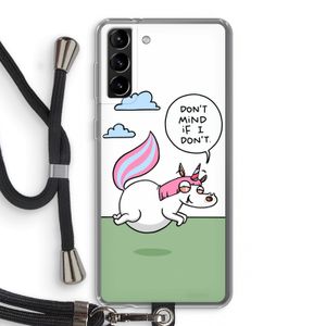 Unicorn: Samsung Galaxy S21 Plus Transparant Hoesje met koord