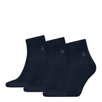 Calvin Klein Quartersokken Heren 3-pack Navy-39/42