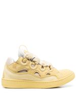 Lanvin baskets lacées à design à empiècements - Jaune Lanvin baskets lacées à design à empiècements - Jaune