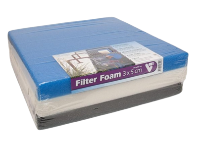 Filtermat / filterfoam 50x50x5 cm set fijn/middel/grof