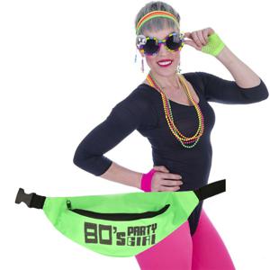 Foute 80s/90s party verkleed set compleet - dames - jaren 80/90 verkleed accessoires