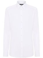 Dolce & Gabbana plaid cotton shirt - Blanc - thumbnail