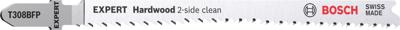 Bosch Accessoires Expert 'Hardwood 2-side clean' T 308 BFP decoupeerzaagblad 5-delig - 1 stuk(s) - 2608900548