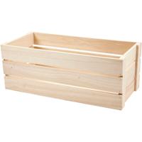 Creativ Company Houten krat, h: 17 cm, afm 45x20 cm, max. 8 kg, 1 stuk Creativ Company Houten krat, h: 17 cm, afm 45x20 cm, max. 8 kg, 1 stuk