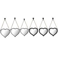 Set spiegels DKD Home Decor Spiegel Hart Zwart PP 2 Stuks (27 x 3 x 27 cm)