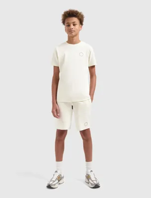 Ballin Amsterdam Circle Logo Zomerset Kids Beige - Maat 128 - Kleur: Beige | Soccerfanshop