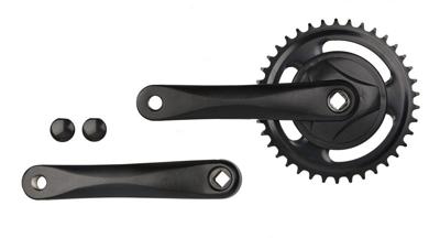 Cranskstel Vinty 38T - 170 mm crankarm - zwart