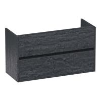 Brauer Adore - Onderkast Ondiep - 100 cm - met 2 Softclose Lades Greeploos en 1 Sifon Uitsparing - Damascus