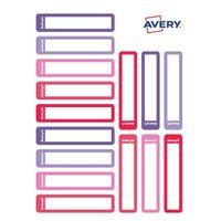 Avery Family mini naametiketten, ft 5 x 1 cm, roze/paars, ophangbare etui met 30 etiketten - thumbnail