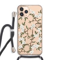 Blossoming spring: iPhone 11 Pro Max Transparant Hoesje met koord