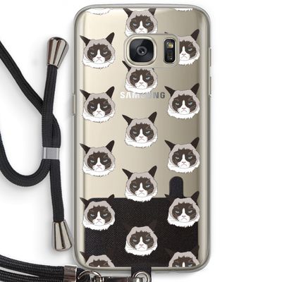 It's a Purrr Case: Samsung Galaxy S7 Transparant Hoesje met koord