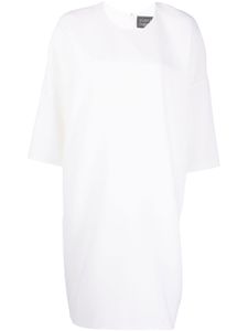 Gianluca Capannolo robe Anne en laine à manches trois-quarts - Blanc