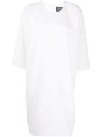 Gianluca Capannolo robe Anne en laine à manches trois-quarts - Blanc
