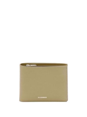 Jil Sander portefeuille pliant à logo embossé - Tons neutres