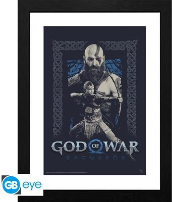God of War Framed Print - Kratos and Atreus (30x40cm)