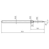 PTR Hartmann 2021-B-1.5N-NI-0.8 Precisietestpen met veercontact