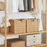 Opslagmanden 2 pcs Naturel 35 x 25 x 17 cm Waterhyacint