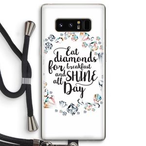 Diamonds: Samsung Galaxy Note 8 Transparant Hoesje met koord