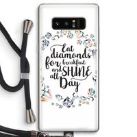 Diamonds: Samsung Galaxy Note 8 Transparant Hoesje met koord