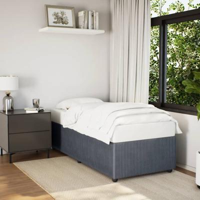 Bedframe zonder matras 80x200 cm fluweel donkergrijs