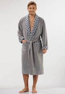 Bamboe badjas heren grijs-xl