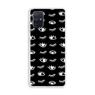 Eye pattern #3: Galaxy A71 Transparant Hoesje