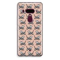 Zwarte poes: HTC U12+ Transparant Hoesje