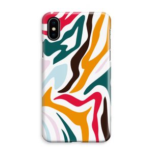 Colored Zebra: iPhone XS Max Volledig Geprint Hoesje