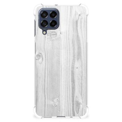 Samsung Galaxy M53 Stevig Telefoonhoesje White Wood Samsung Galaxy M53 Stevig Telefoonhoesje White Wood