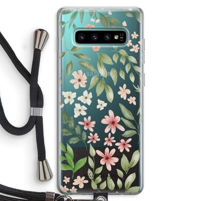 Botanical sweet flower heaven: Samsung Galaxy S10 Plus Transparant Hoesje met koord