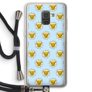 Leeuwenkoppen: Samsung Galaxy A8 (2018) Transparant Hoesje met koord