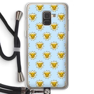 Leeuwenkoppen: Samsung Galaxy A8 (2018) Transparant Hoesje met koord
