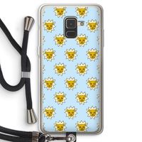Leeuwenkoppen: Samsung Galaxy A8 (2018) Transparant Hoesje met koord