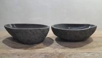Waskommen riviersteen set RL250322AB, 52x36x15 cm