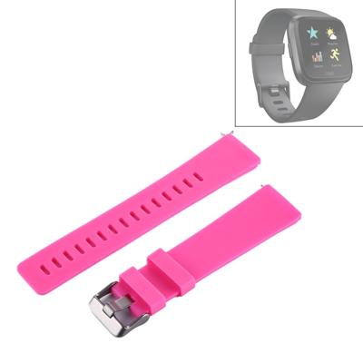 Voor Fitbit versa eenvoudige mode siliconen horlogebandje (magenta)