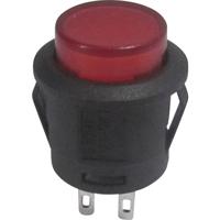 TRU COMPONENTS 1587753 TC-R13-523AL-05RT Druktoets 250 V/AC 1.5 A 1x uit/(aan) Moment Rood 1 stuk(s)